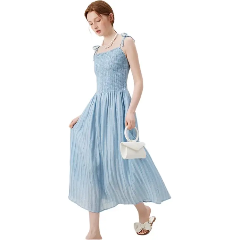 FANSILANEN Slip Dresses Women's Aqua Blue-1