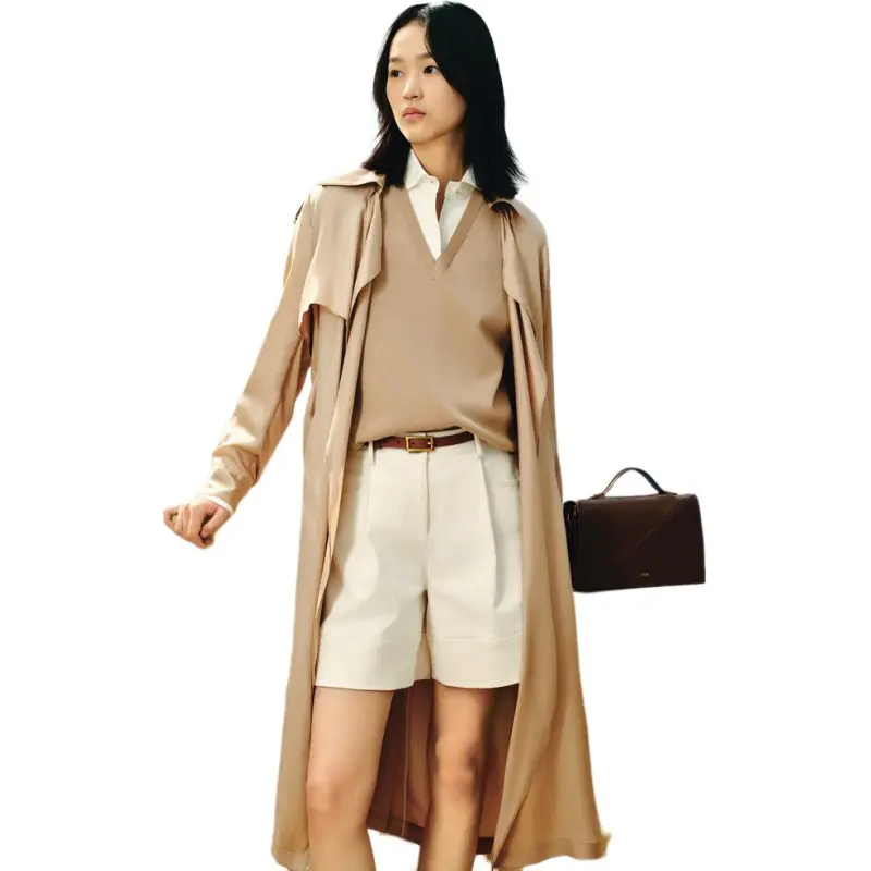 INSUN Jackets Women's Light Khaki-3