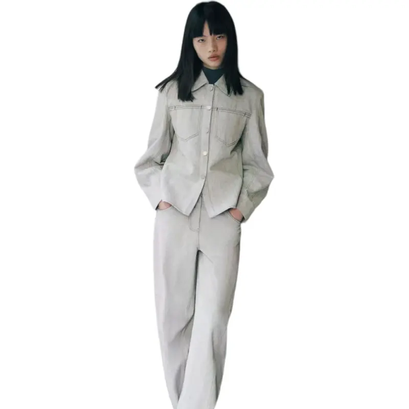 COVERINS Business Suits Women's Light Gray-1