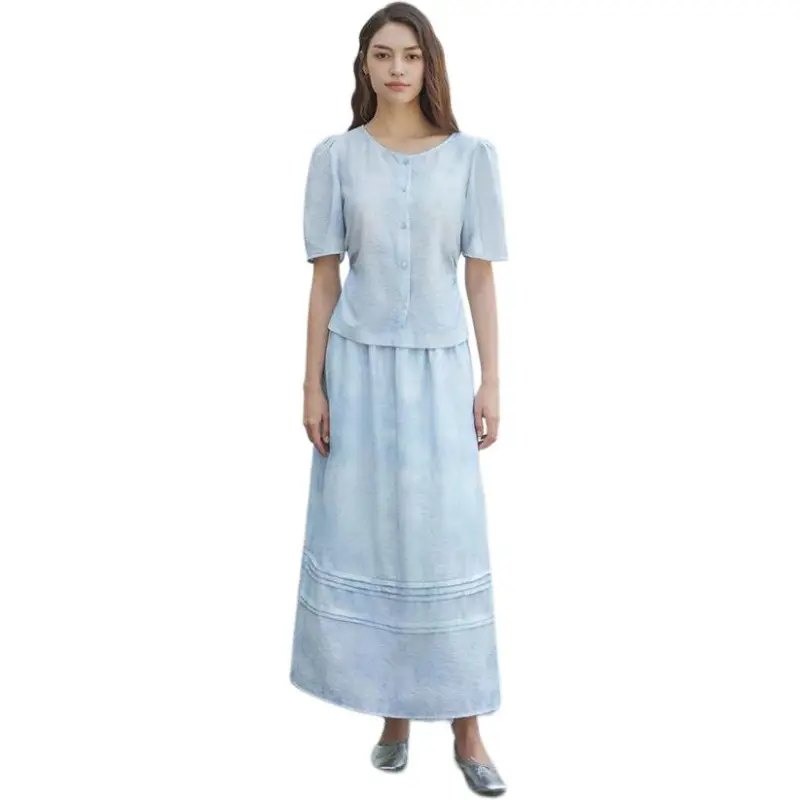 THE SEA LIFE Two Piece Skirt Sets Women's Sunny Mountain Blue-1