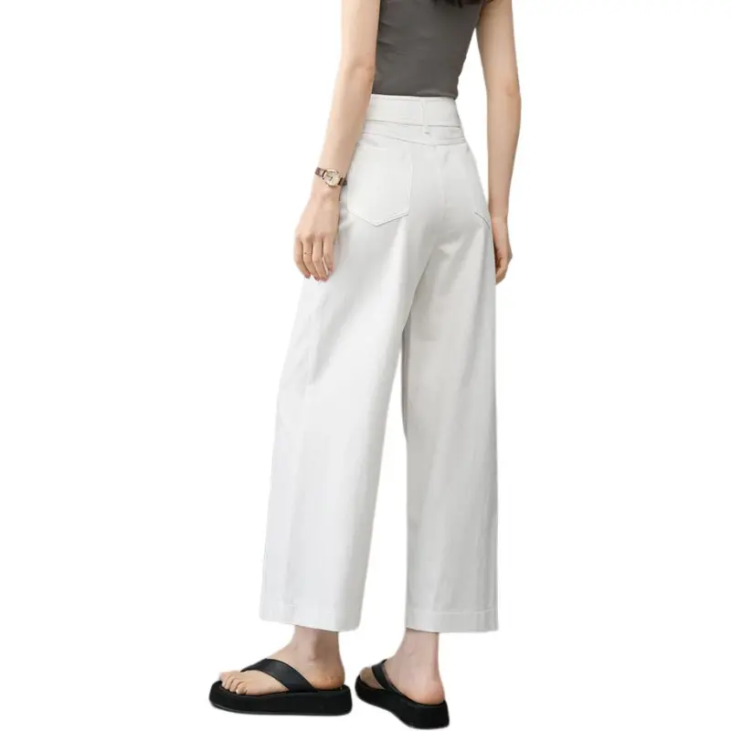 YALIDA Casual Pants Women's White-2
