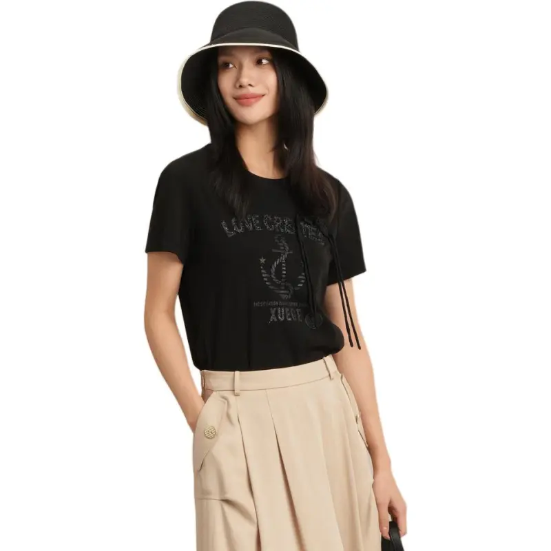 XG T Shirts Women's Black-3