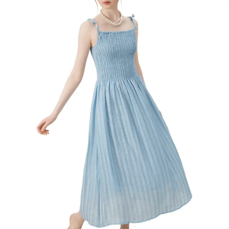 FANSILANEN Slip Dresses Women's Aqua Blue-2