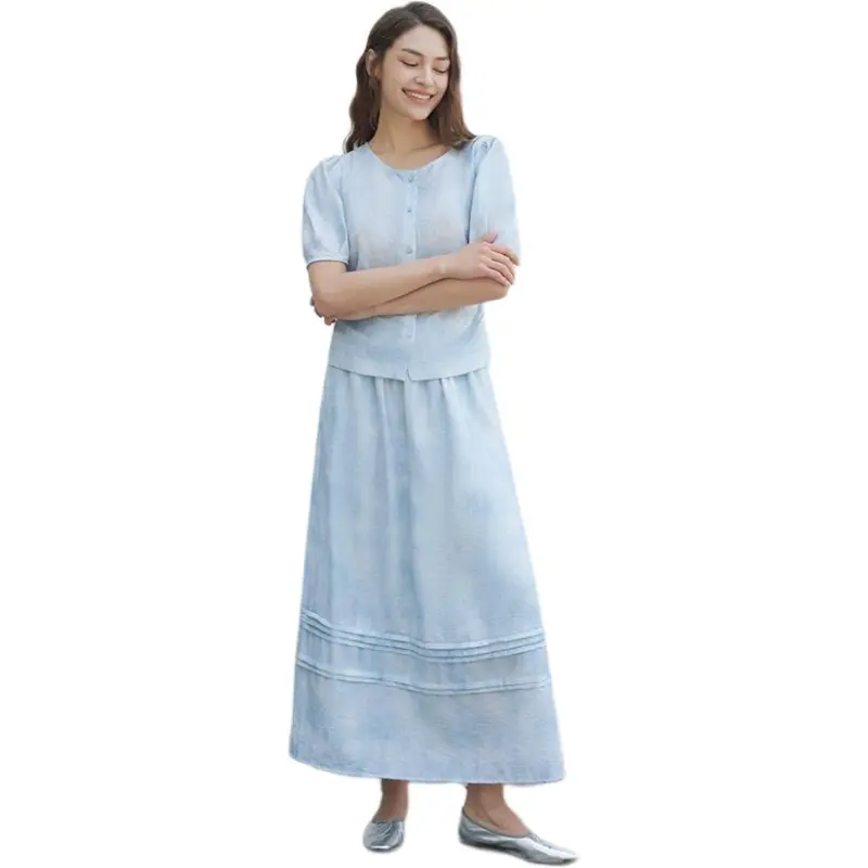THE SEA LIFE Two Piece Skirt Sets Women's Sunny Mountain Blue-2