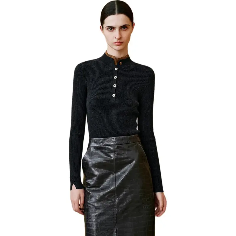 INSUN Cashmere Sweaters Women's Carbon Gray-3