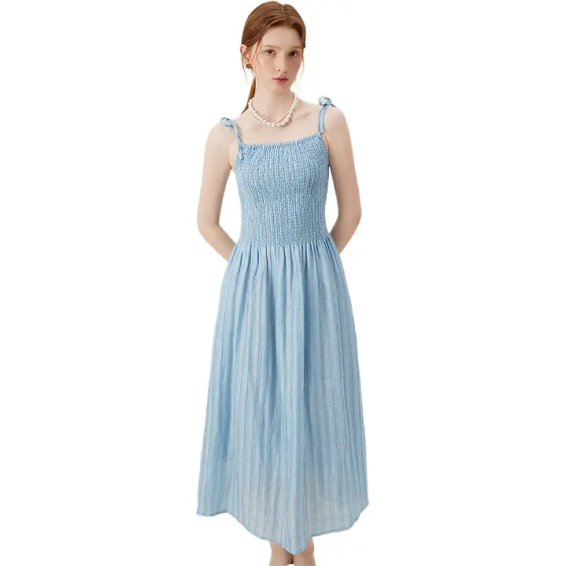 FANSILANEN Slip Dresses Women's Aqua Blue-3