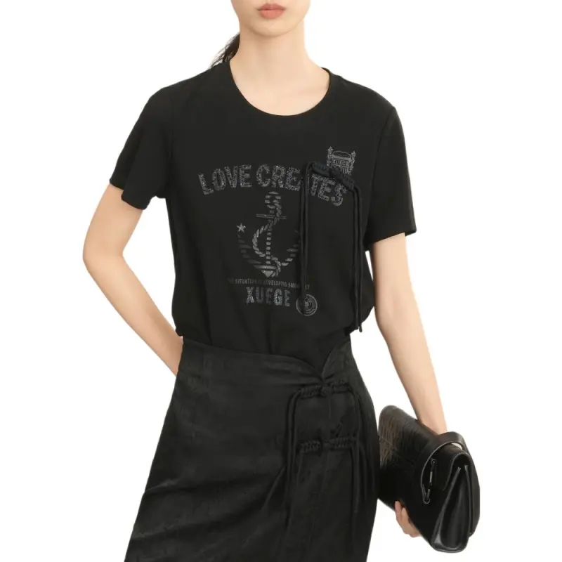XG T Shirts Women's Black-4