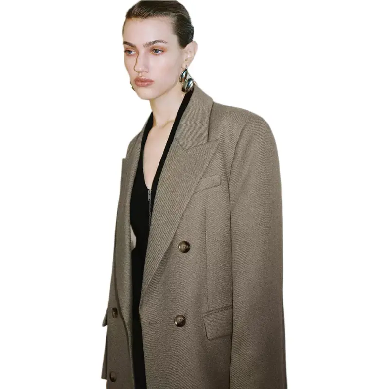 URBAN REVIVO Coats Women's Khaki-4