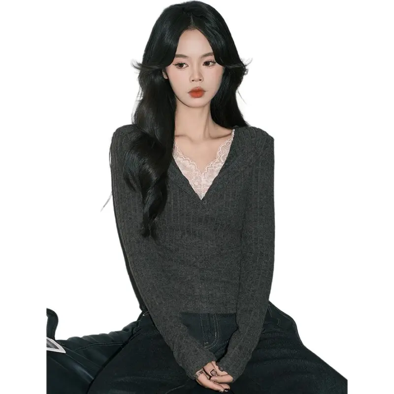 FOREVER 21 Knitwear Women's Gray Long Sleeved-3