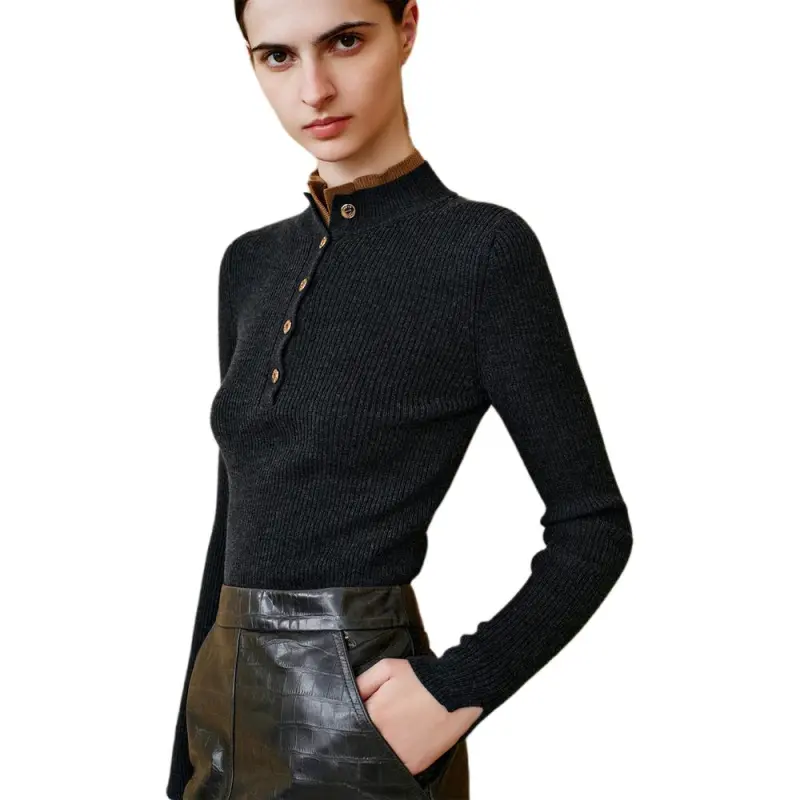 INSUN Cashmere Sweaters Women's Carbon Gray-4