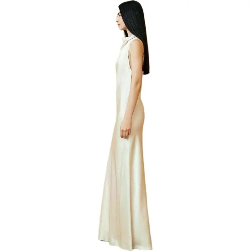 INSUN Sleeveless Dresses Women's Cream White-5