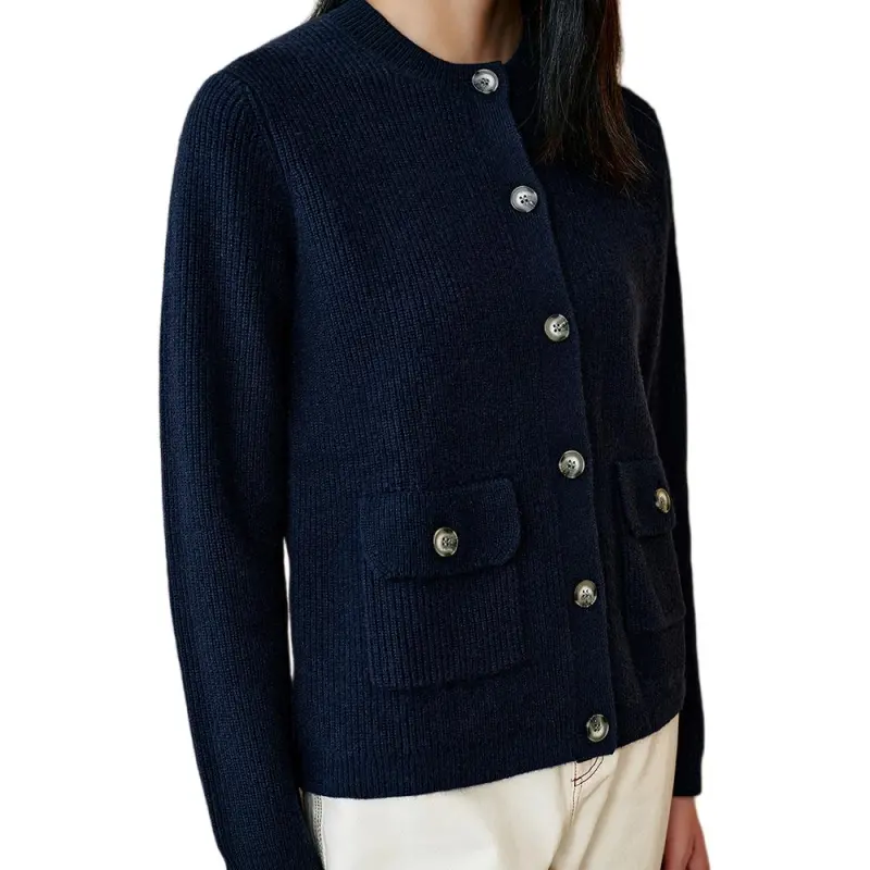 INSUN Cashmere Sweaters Women's Navy Blue-3