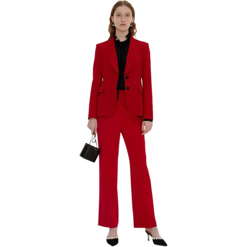Caroline Suit Trousers Women's Red-4
