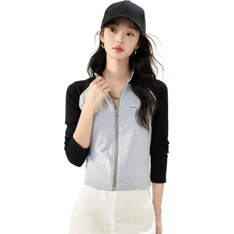  CHOCOOLATE Raglan Sleeve T Shirt Women's Gray-2