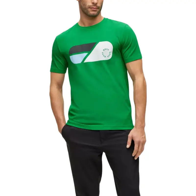 HUGO BOSS T Shirts Men Green-2