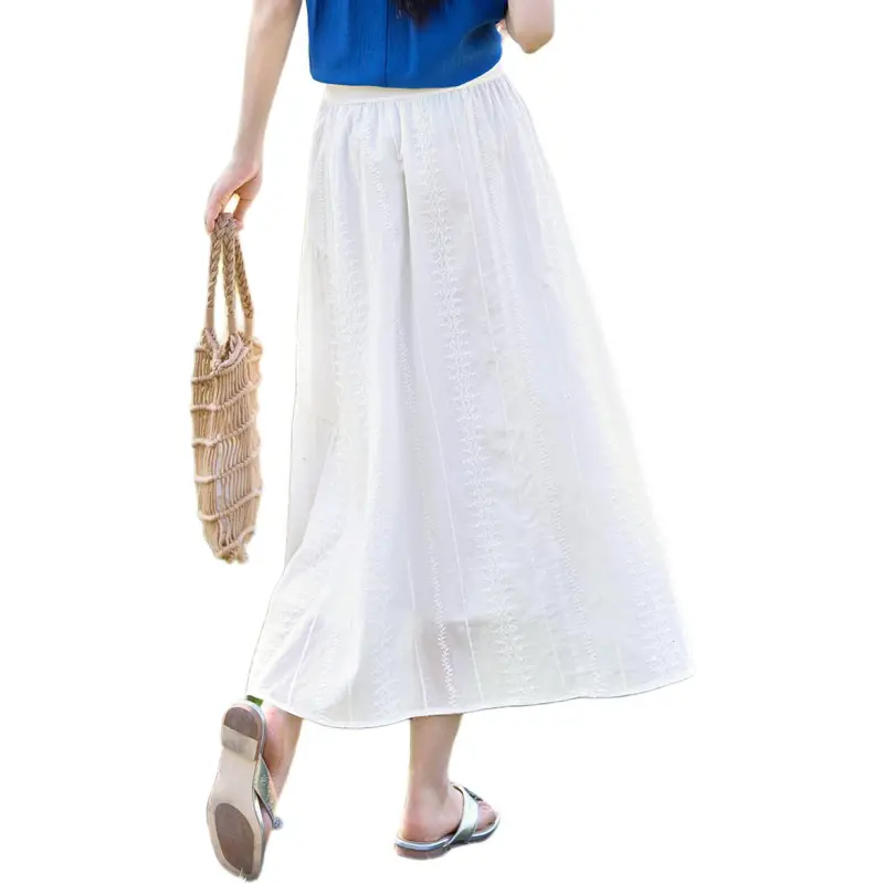 XWI Casual Long Skirts Women's Snow Porcelain White-1