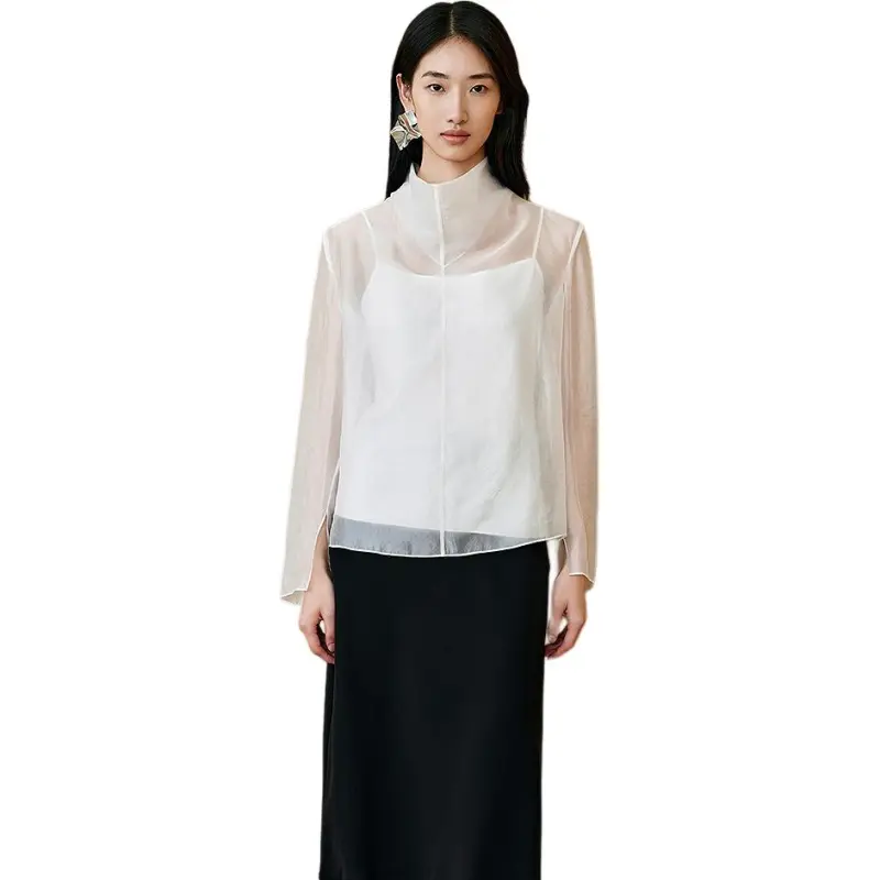 INSUN Shirts Women's White-3