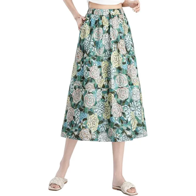 YIRANCHUN Casual Long Skirt Women's-4