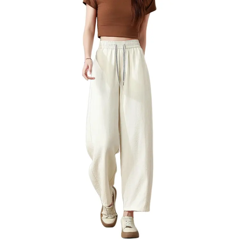 FAWENXIANGZI Casual Pants Women's Ecru-2