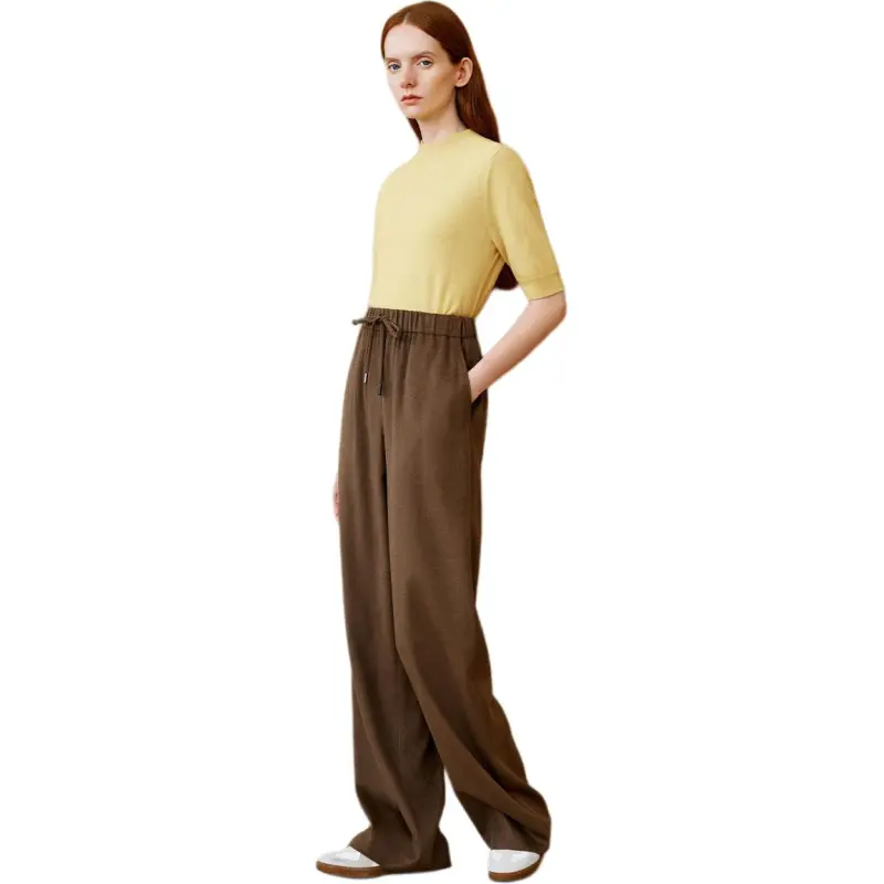 INSUN Casual Pants Women's Camel-4