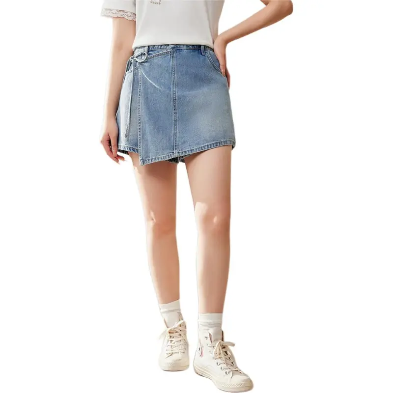 Love To Serve Denim Short Skirts Women's-3