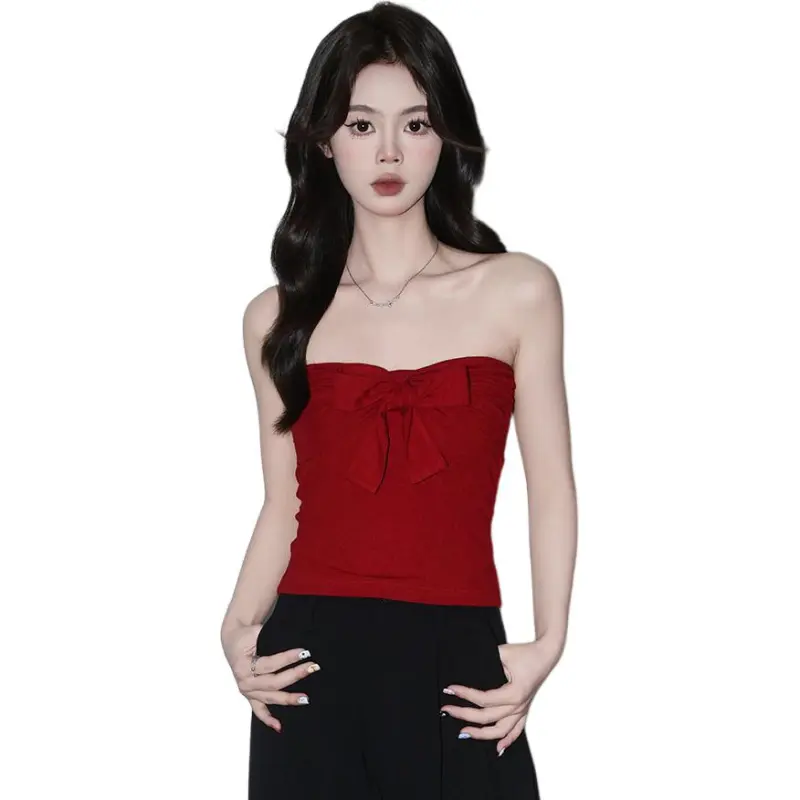 FOREVER 21 Strapless Top Women's Red-1