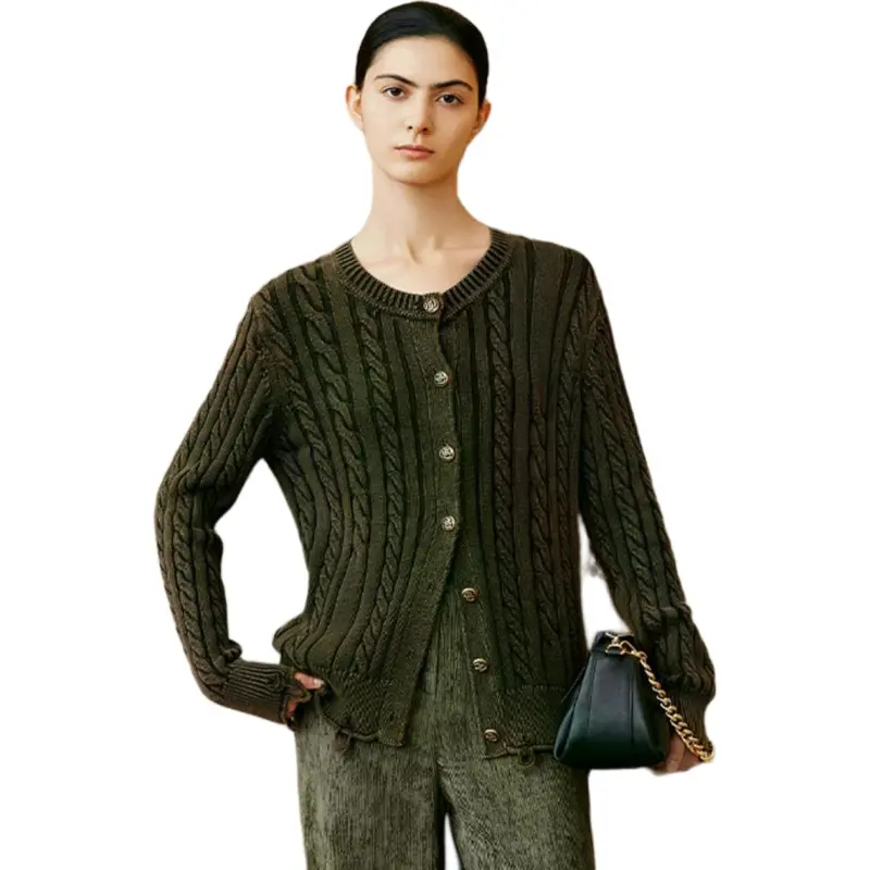 INSUN Knitwear Women's Olive Green-1