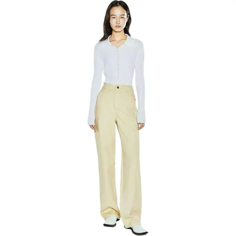 COVERINS Jeans Women's Light Yellow Green-2