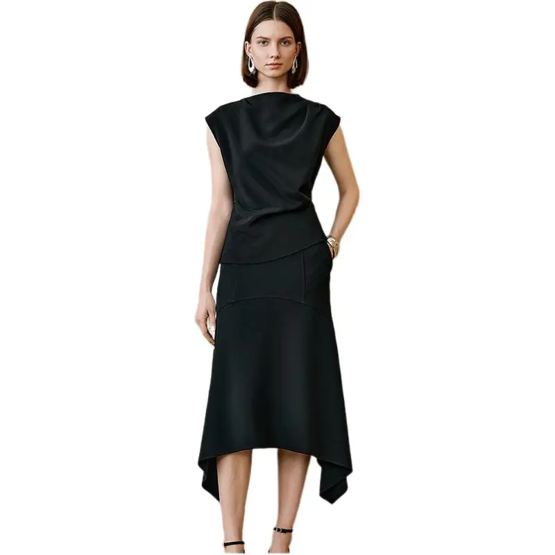 INSUN Shirts Women's Black-1