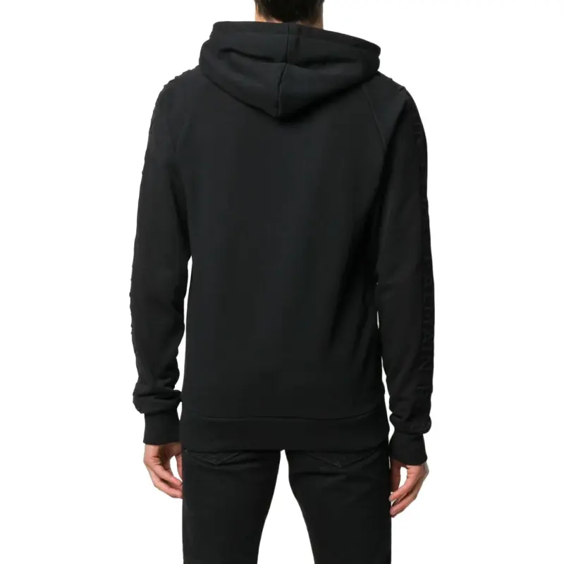 BALMAIN Embossed Logo panel Zipped Hoodie-2