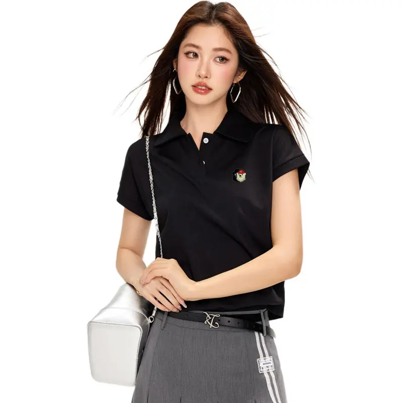  CHOCOOLATE Polo Shirt Women's BKX/Black-1