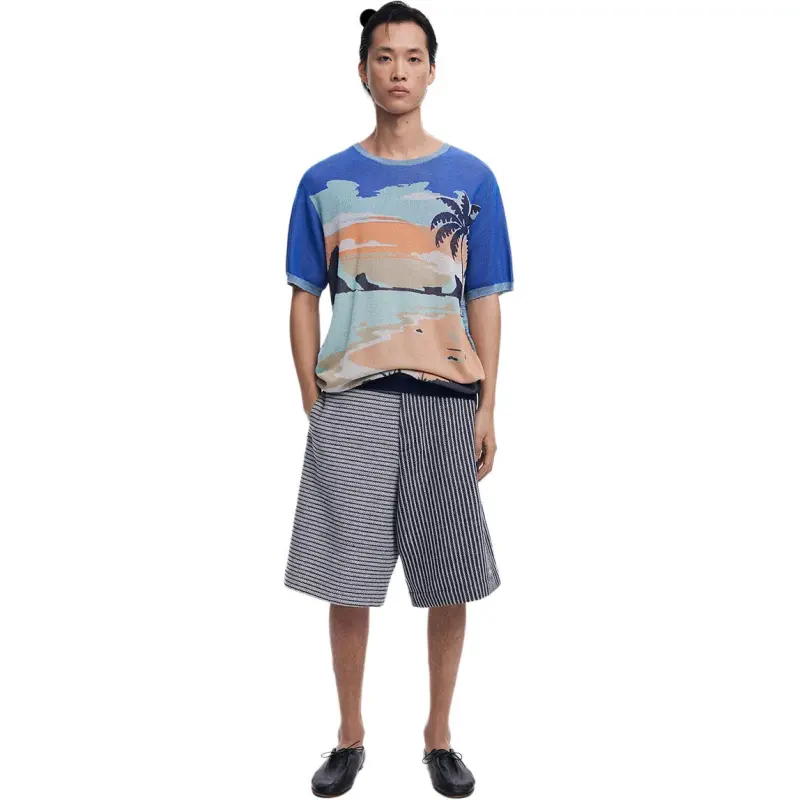 Desigual T Shirts Men Lake Blue-4