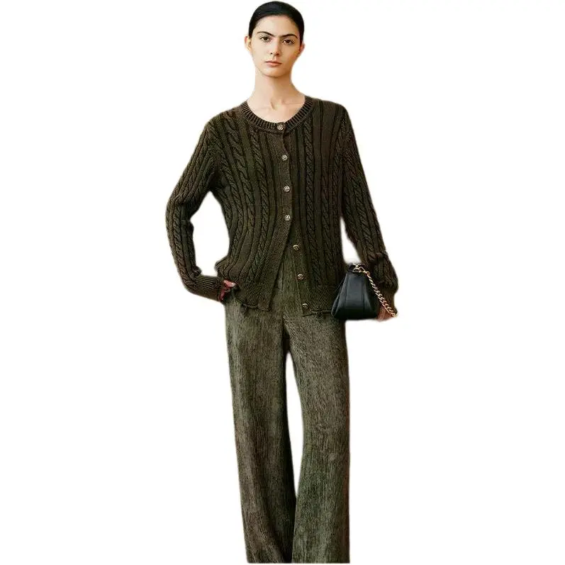 INSUN Knitwear Women's Olive Green-2