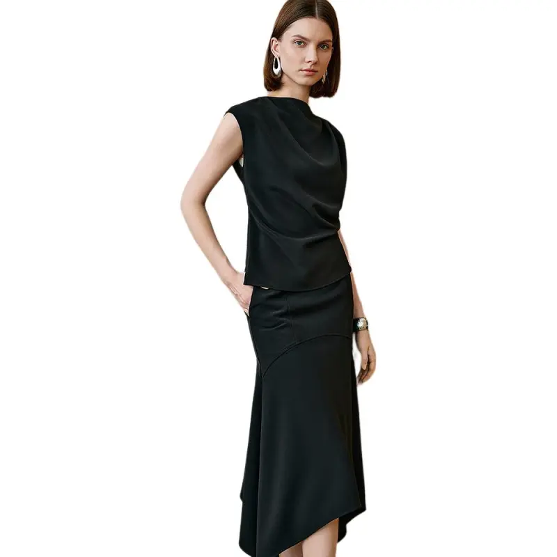 INSUN Shirts Women's Black-2