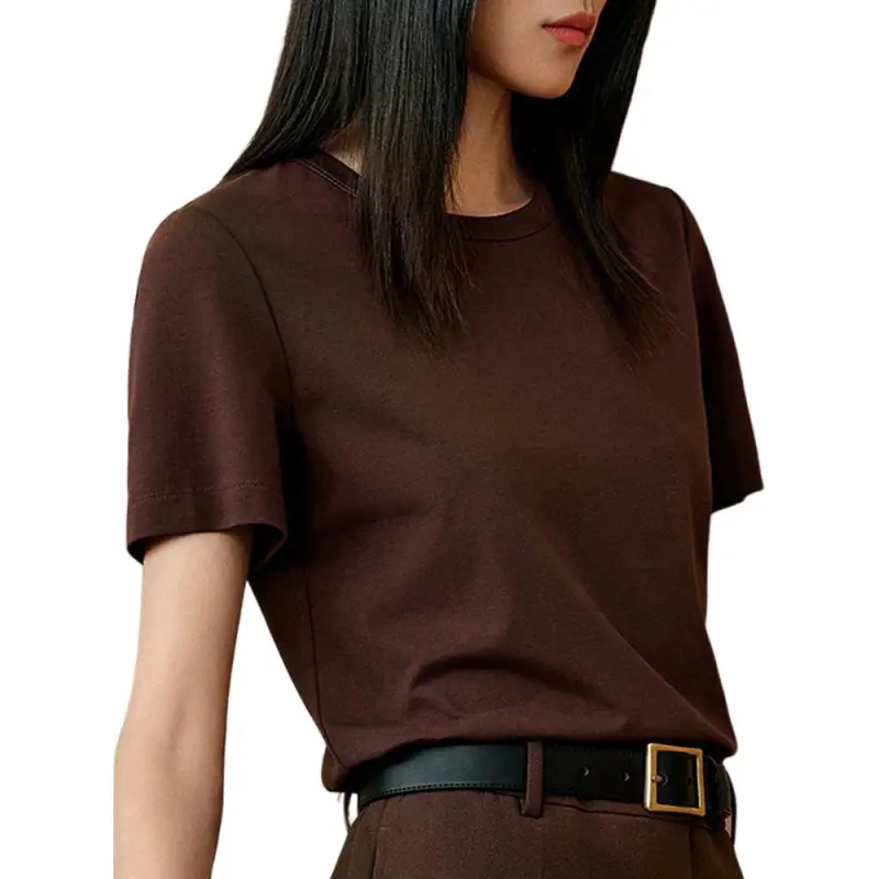 INSUN T Shirts Women's Burgundy-2