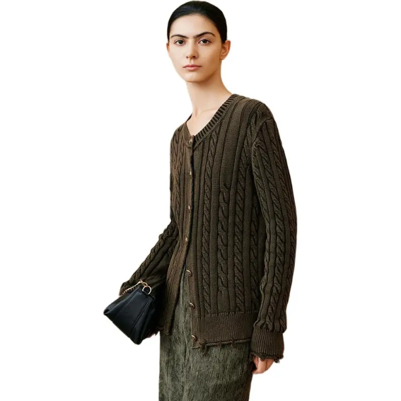 INSUN Knitwear Women's Olive Green-3