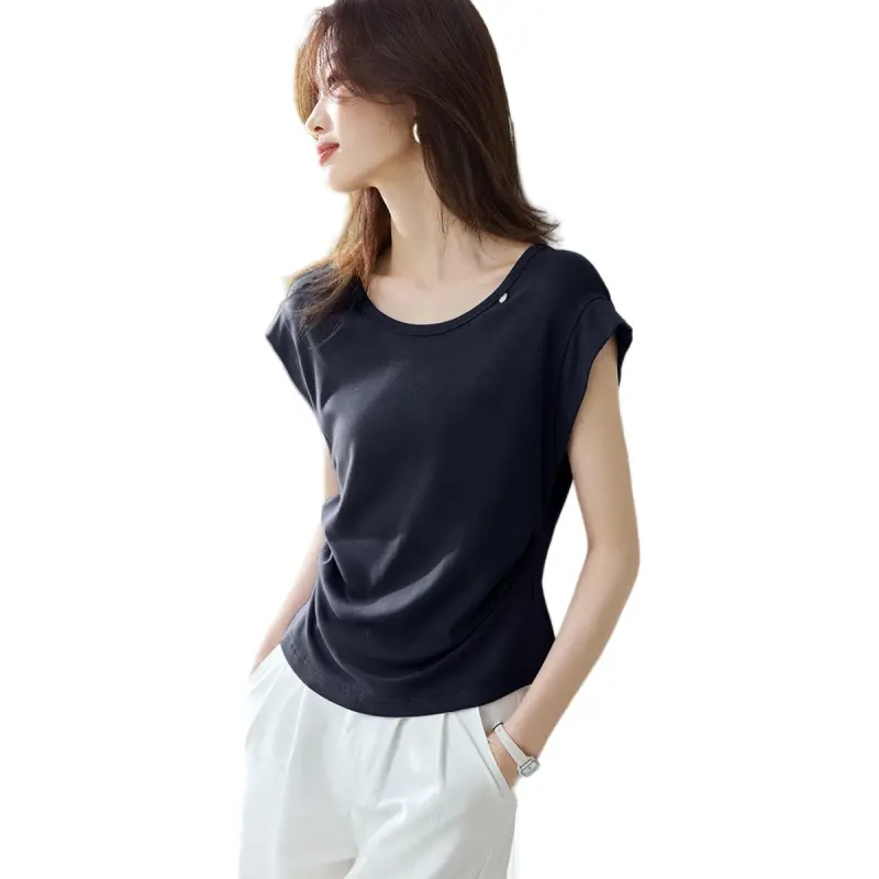 Mo Han Yi Mei Flutter Sleeve T Shirt Women's-1