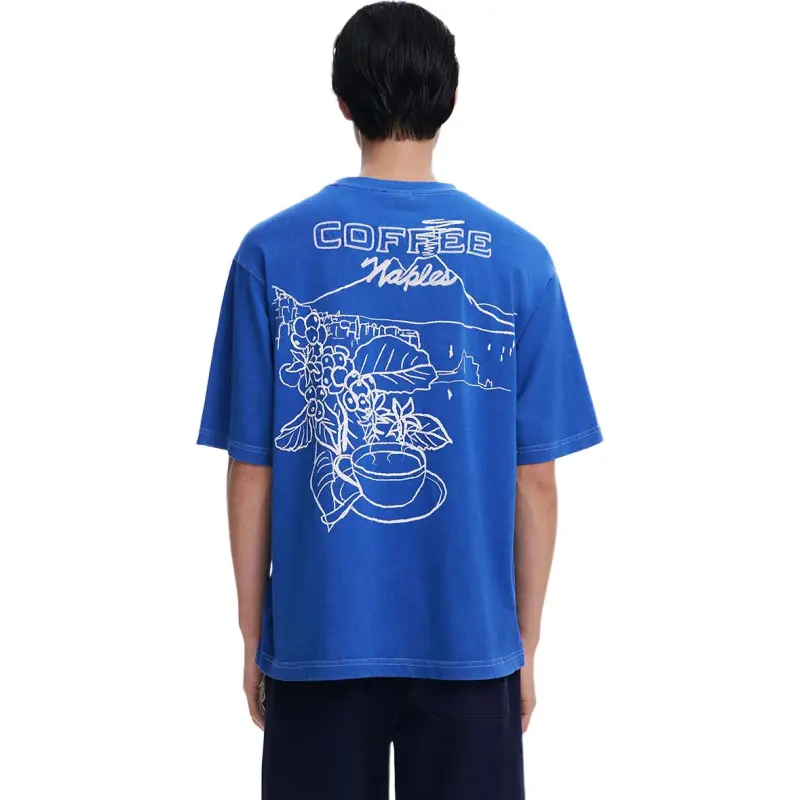 Desigual T Shirts Men Royal Blue-4