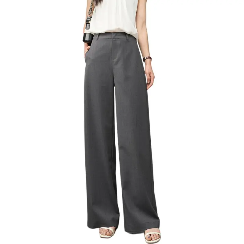 YALIDA Casual Pants Women's Gray-1