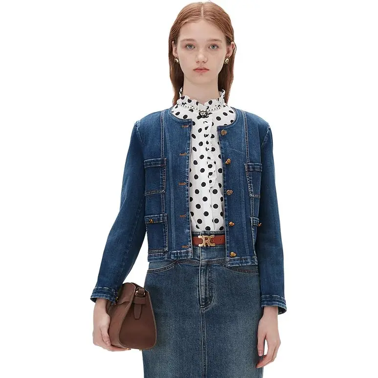 Caroline Denim Jackets Women's Blue-2