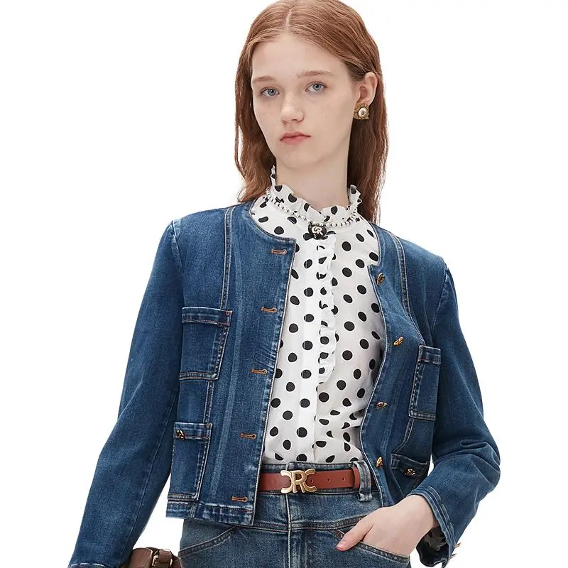 Caroline Denim Jackets Women's Blue-3