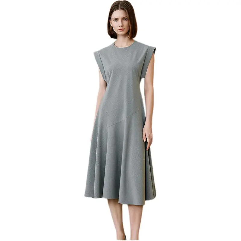 INSUN Sleeveless Dresses Women's Gray-1