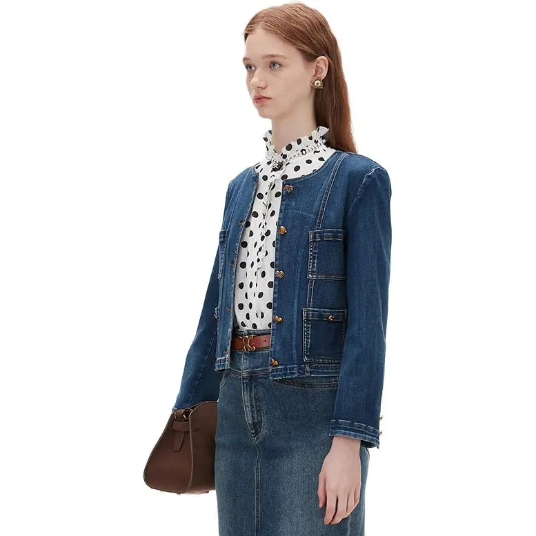 Caroline Denim Jackets Women's Blue-4