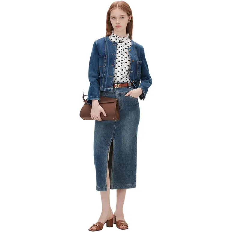 Caroline Denim Jackets Women's Blue-5