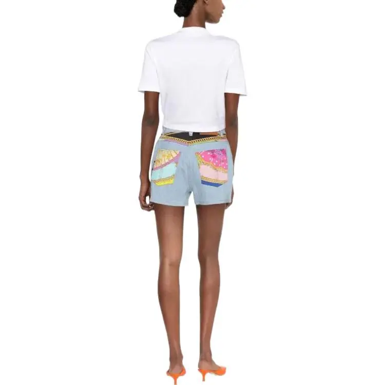 VERSACE Ventagli Denim Shorts 'Denim'-3