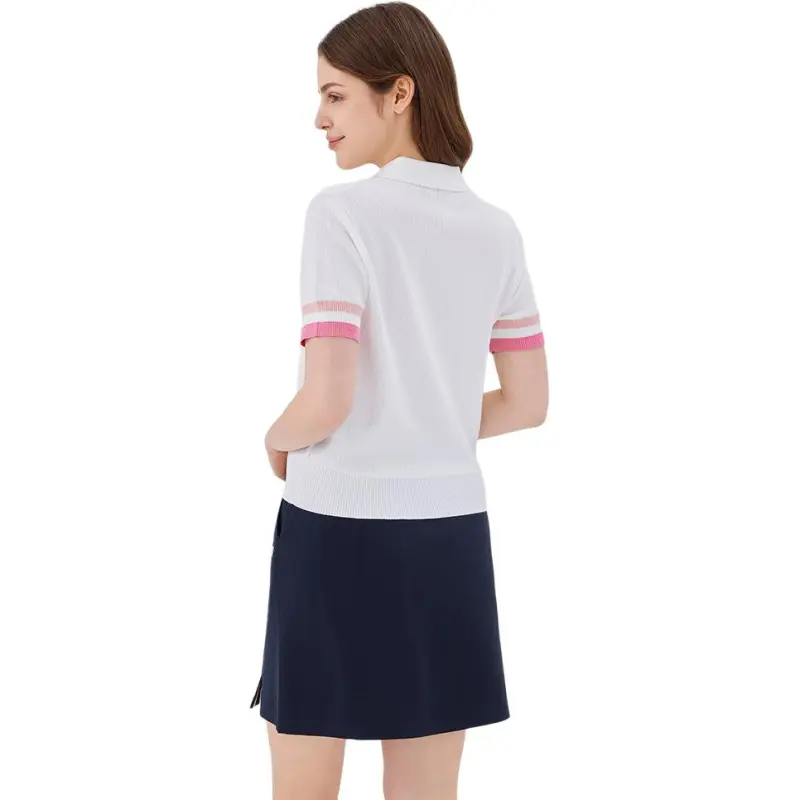 Elle Active Polo Shirts Women's Ecru-3