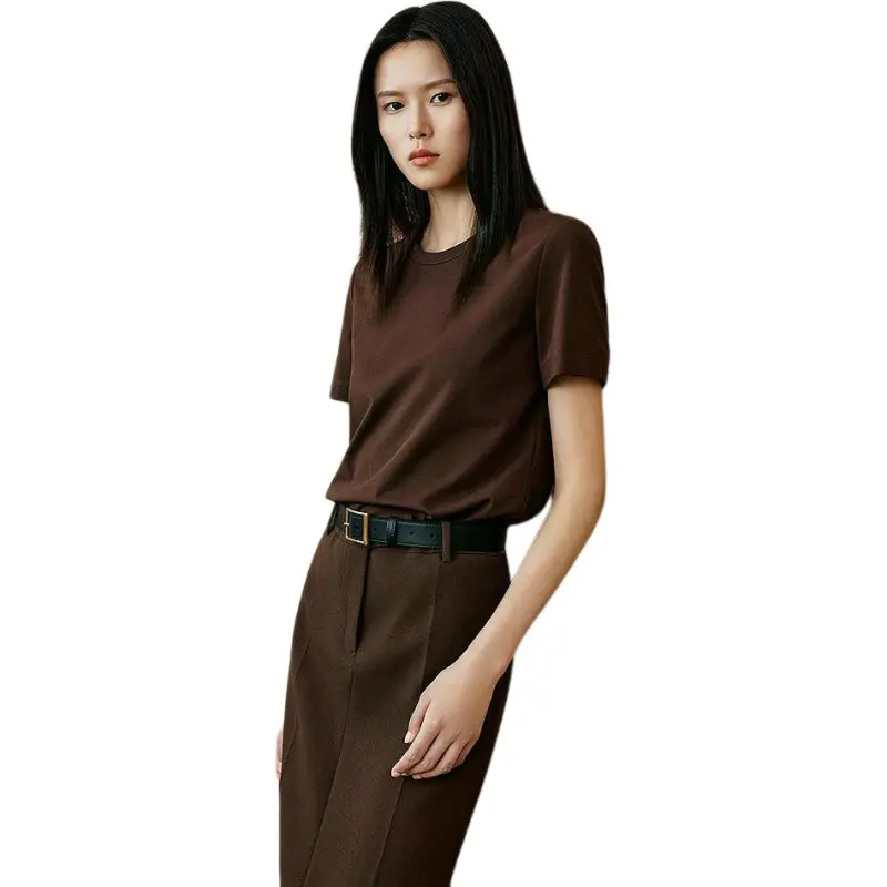 INSUN T Shirts Women's Burgundy-5