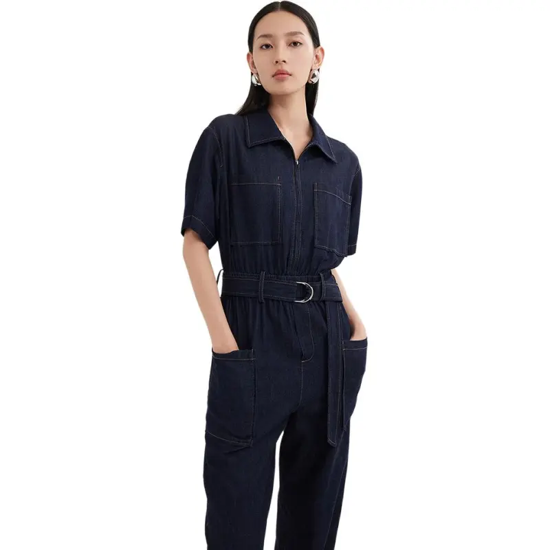 DESIGNICE Jumpsuit Women's Navy Blue-1