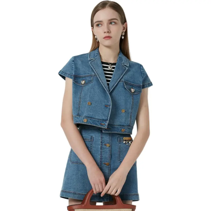 Caroline Denim Jackets Women's Blue-1