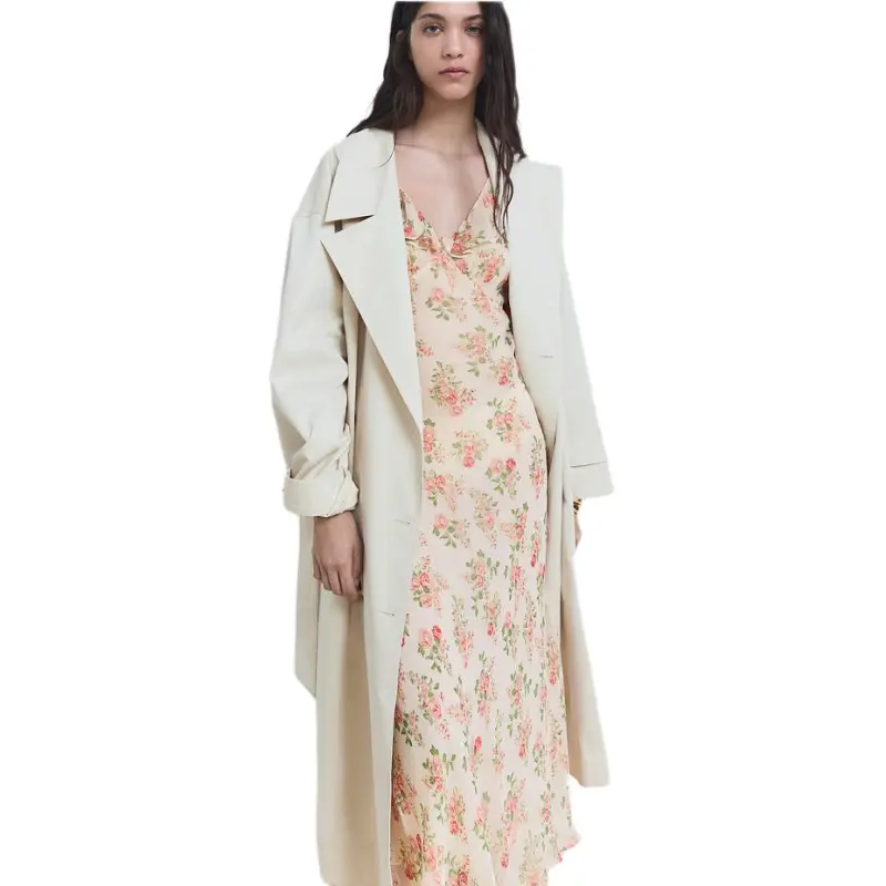 MANGO Sleeveless Dresses Women's Light Beige-4